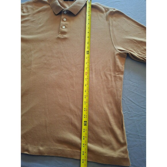 Lands' End Men's Golden Brown Polo Shirt Short Sleeve Size X-Large, EUC, XL - Picture 2 of 7